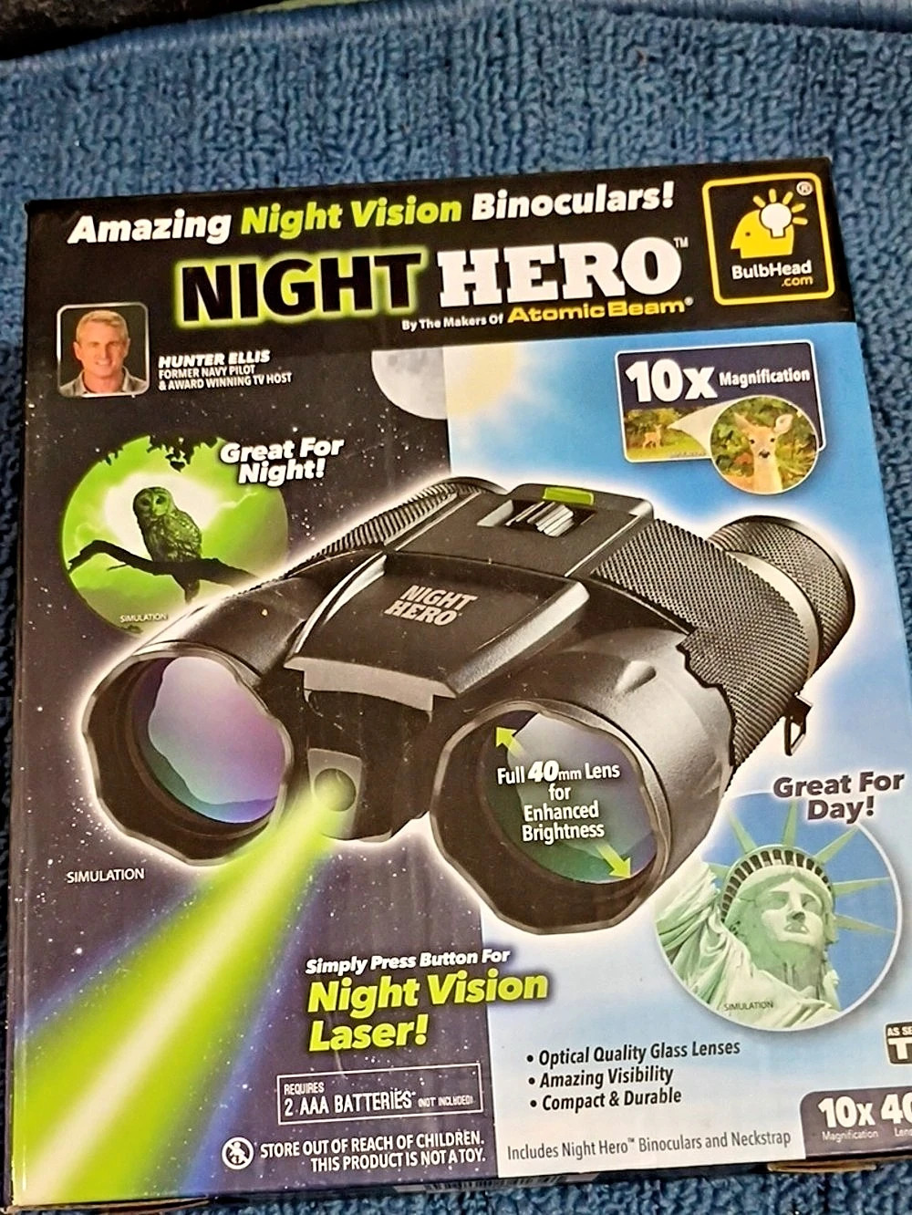Atomic Beam Night Hero 10x40mm Night Vision Binoculars Black 🐈⬛ New